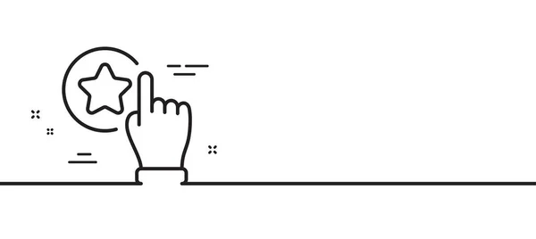 Beoordeel Knop Lijn Pictogram Het Beste Teken Waarderingssymbool Minimale Lijn — Stockvector