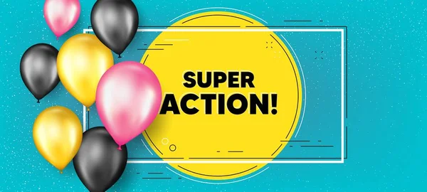 Super Action Text Balloons Frame Promotion Banner Special Offer Price — Wektor stockowy