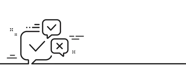 Online Voting Line Symbol Internet Abstimmungszeichen Web Wahlsymbol Minimale Zeilenillustration — Stockvektor