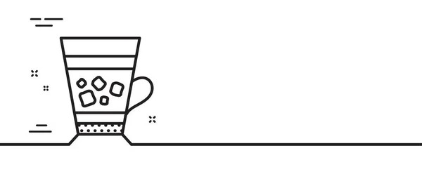 Ikona Kawy Frappe Znak Zimnego Drinka Symbol Napoju Minimalne Tło — Wektor stockowy
