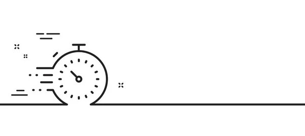 Timerlinjerikonen Tidshanteringsskylt Stoppur Symbol Minimal Linje Illustration Bakgrund Timer Line — Stock vektor