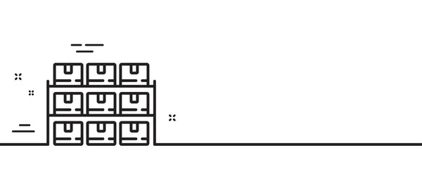 Значок Лінії Полиці Ящиків Знак Складської Інвентаризації Символ Логістики Оптових — стоковий вектор