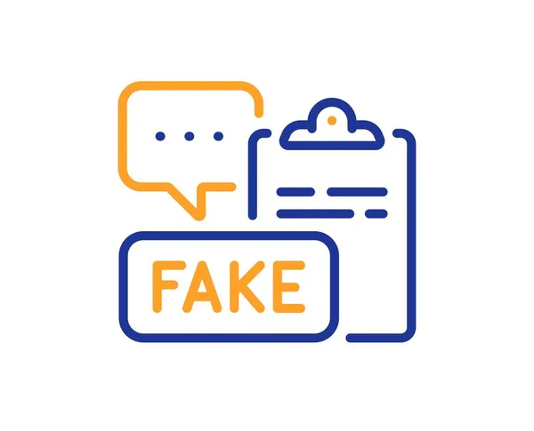 Fake Document Line Icon Propaganda Conspiracy Clipboard Sign Wrong Truth —  Vetores de Stock