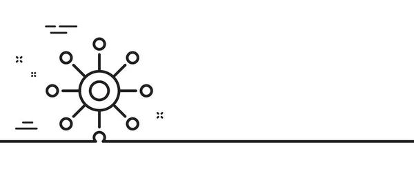 Ikonen För Flerkanaliga Linjer Multiplikationsskylt Omnikanalssymbol Minimal Linje Illustration Bakgrund — Stock vektor