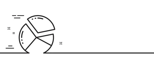 Pie Chart Line Icon Presentation Graph Sign Market Analytics Symbol — Stockvektor