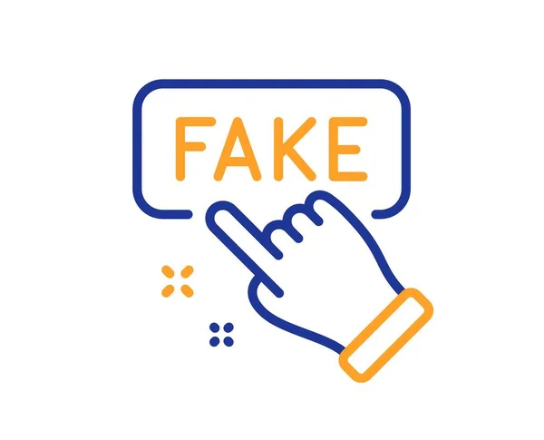 Fake Information Line Icon Propaganda Conspiracy Sign Web Wrong Truth — стоковый вектор