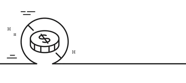 Nenhum Ícone Linha Dinheiro Sinal Isenção Impostos Moedas Símbolo Dinheiro — Vetor de Stock
