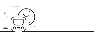 Metro hattı ikonu. Metro zaman çizelgesi. Yeraltı tren yolu sembolü. Asgari çizgi çizimi arka planı. Metro hattı ikon desenli afiş. Beyaz ağ şablonu konsepti. Vektör