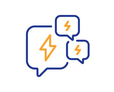 Stres hattı ikonu. Depresyon sohbet işareti. Akıl sağlığı sembolü. Renkli ince çizgi ana hatları. Doğrusal stres simgesi. Düzenlenebilir felç. Vektör