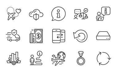 İş simgeleri ayarlandı. Avukat, Mini PD, balayı seyahat işaretleri gibi ikonlar da dahil. Madalya, telefon iletişimi, veri kurtarma sembolleri. Ödeme, ulaşım sigortası, bulut koruması. Geri dönüşüm. Vektör
