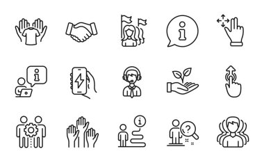 İnsan simgeleri ayarlandı. Feminizm olarak simge dahil, Uygulama işaretleri yükleniyor. Hareketli jest, çalışanlar takım çalışması, grup sembolleri. Arama çalışanı, oy veren eller, yardım eden eller. Nakliye desteği. Vektör