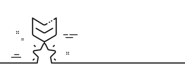 Значок Медальної Лінії Переможця Оцінка Знаку Зірки Найкращий Символ Рангу — стоковий вектор