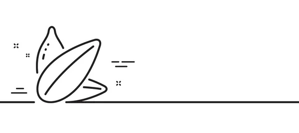 Solrosfröikon Smaklig Fröskylt Vegansk Matsymbol Minimal Linje Illustration Bakgrund Solrosfrö — Stock vektor