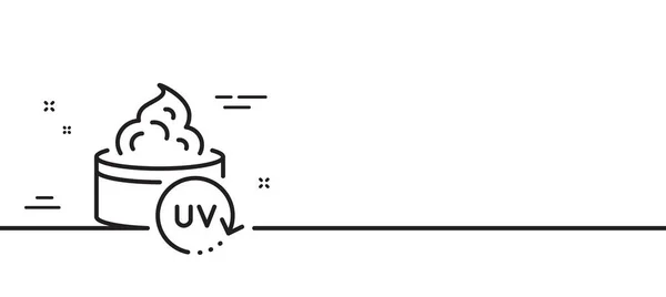 Icona Della Linea Crema Protezione Segno Cura Della Pelle Simbolo — Vettoriale Stock