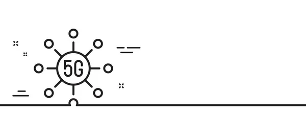 Icono Línea Tecnología Señal Red Inalámbrica Wifi Símbolo Transmisión Datos — Archivo Imágenes Vectoriales