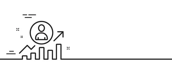 Піктограма Лінії Результатів Бізнесу Кар Єрний Знак Діаграми Зростання Тло — стоковий вектор