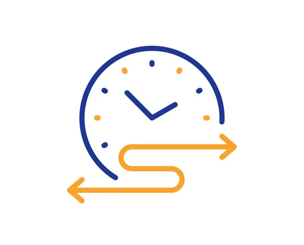 Ícone Linha Cronograma Assinatura Horário Transporte Símbolo Gestão Tempo Trabalho —  Vetores de Stock