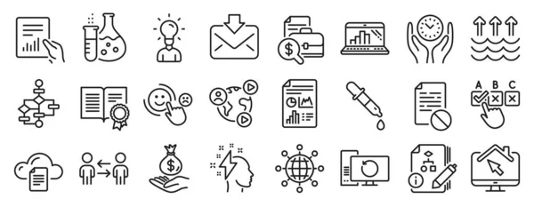 Set Education Icons Education Teamwork Business Brainstorming Icons Customer Satisfaction — Stockvektor
