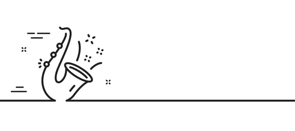 Значок Лінії Джазу Саксофон Музичний Знак Інструменту Музичний Символ Тло — стоковий вектор