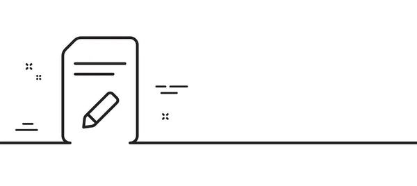 Bewerk Document Lijn Icoon Informatiedossier Papieren Pagina Met Potlood Concept — Stockvector