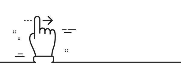 Піктограма Лінії Жестів Сенсорного Екрана Натисніть Праву Стрілку Протягніть Символ — стоковий вектор