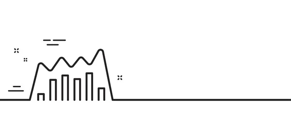 Ícone Linha Gráfico Investimento Sinal Gráfico Económico Símbolo Bolsa Finanças — Vetor de Stock