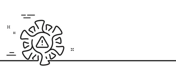 Εικόνα Της Γραμμής Του Coronavirus Σημάδι Από Τον Σύμβολο Συναγερμού — Διανυσματικό Αρχείο