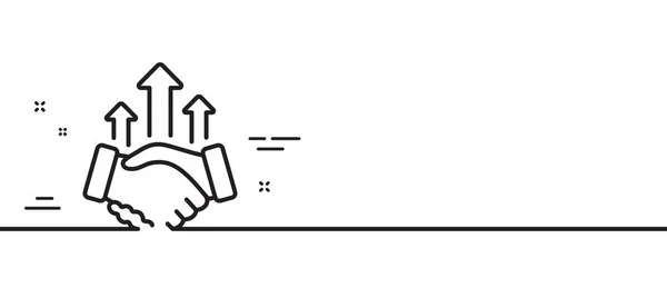 Rozdaj Ikonę Biznesowy Znak Symbol Wykresu Wzrostu Inwestycji Minimalne Tło — Wektor stockowy