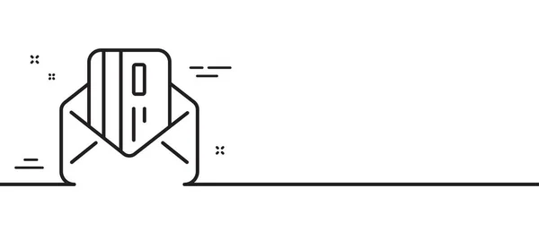 Kreditkarte Postleitzahl Symbol Zahlungszeichen Finanzsymbol Minimale Zeilenillustration Hintergrund Banner Mit — Stockvektor