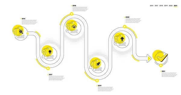Business Infographic Timeline Steps Workflow Process Diagram Idea Work Startup — 图库矢量图片