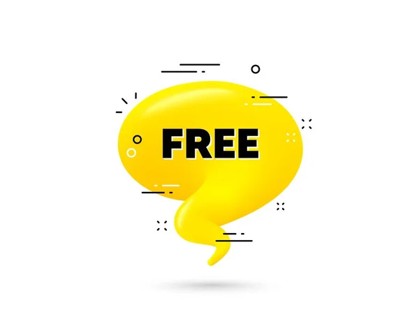 Free Text Yellow Chat Bubble Special Offer Sign Sale Promotion — Stock vektor