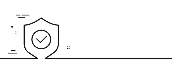 Εικονίδιο Ασπίδας Ασφαλείας Σήμα Κυβερνοάμυνας Ιδιωτικό Σύμβολο Προστασίας Ελάχιστη Γραμμή — Διανυσματικό Αρχείο