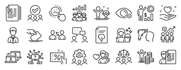 Set People Icons Businessman Approved Group Dislike Icons Employees Wealth — Stock Vector