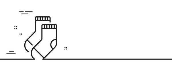 Chaussettes Ligne Icône Signe Sous Vêtements Symbole Accessoire Pieds Illustration — Image vectorielle