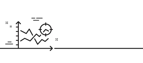 Ikona Řádku Analýzy Seo Značka Webového Cílového Grafu Symbol Řízení — Stockový vektor