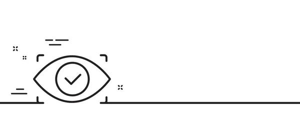 Icône Ligne Balayage Sécurité Biométrique Panneau Accès Visuel Symbole Protection — Image vectorielle