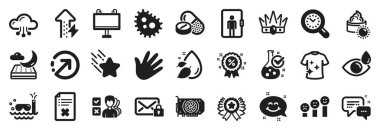 İş ikonları, Kazanan kurdele, Asansör, Temiz tişört ikonları gibi. Müşteri memnuniyeti, enerji artışı, güvenli posta tabelaları. Göz damlası, kimya laboratuvarı, gece yatağı. Gpu, El. Vektör