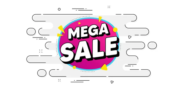 Mega Φούσκα Πώληση Γεωμετρικό Διαφημιστικό Πανό Μοτίβο Ροής Εκπτωτικό Σχήμα — Διανυσματικό Αρχείο