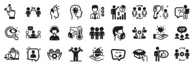 Takım çalışması, Vizyon testi, Kalp Simgelerini Tutma gibi simgeler. Sosyal mesafeli, hasta adam işaretleri gibi. Satın alma süreci, tatlı gülümseme, mahkeme jürisi. Arama çalışanı, Seo istatistikleri. Vektör