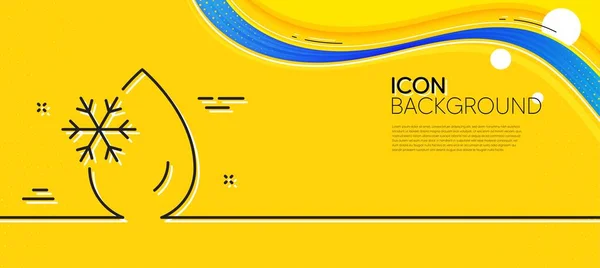 Ikona Mražených Vodorysek Abstraktní Žluté Pozadí Zmrazit Značku Teploty Symbol — Stockový vektor