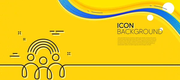 Inclusion Line Icon Abstrakter Gelber Hintergrund Zeichen Der Eigenkapitalkultur Symbol — Stockvektor