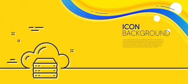 Ikona Serwera Chmury Obliczeniowej Streszczenie Żółtego Tła Internetowy Znak Przechowywania — Wektor stockowy