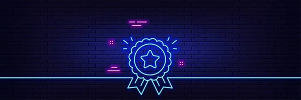 Neon Ljus Glöd Effekt Ikonen För Lojalitetspris Bonuspoäng Symbolen För — Stock vektor