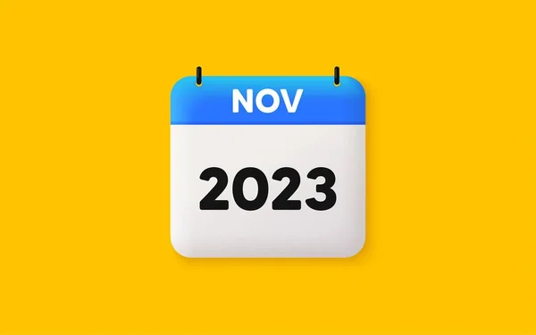 Calendar Schedule Icon November Month Icon Event Schedule Nov Date — Stock Vector