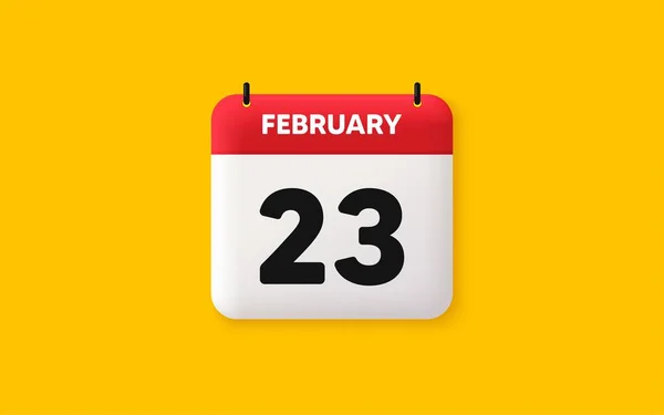 Ημερολόγιο Ημερομηνία Εικονίδιο 23Η Ημέρα Του Μήνα Εικονίδιο Ημερομηνία Προγράμματος — Διανυσματικό Αρχείο