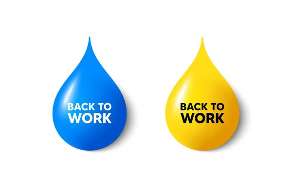 Paint Drop Icons Back Work Tag Job Offer End Vacation — Stock Vector