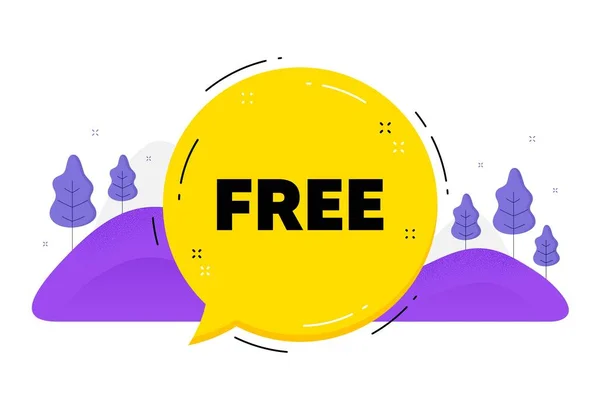 Free Text Speech Bubble Chat Balloon Special Offer Sign Sale — Stock Vector