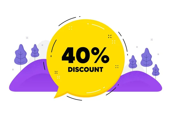 Percent Discount Speech Bubble Chat Balloon Sale Offer Price Sign — 스톡 벡터