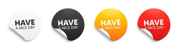 Have Nice Day Tag Sticker Badge Offer Happy Holiday Offer — Stockový vektor