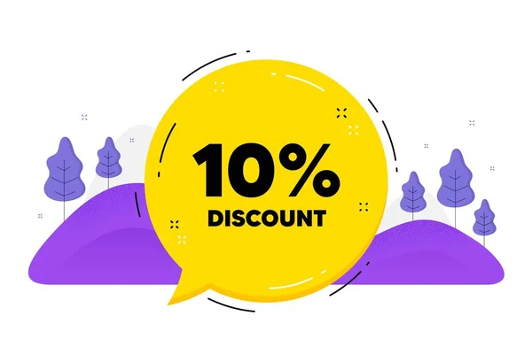 Percent Discount Speech Bubble Chat Balloon Sale Offer Price Sign — Stock Vector